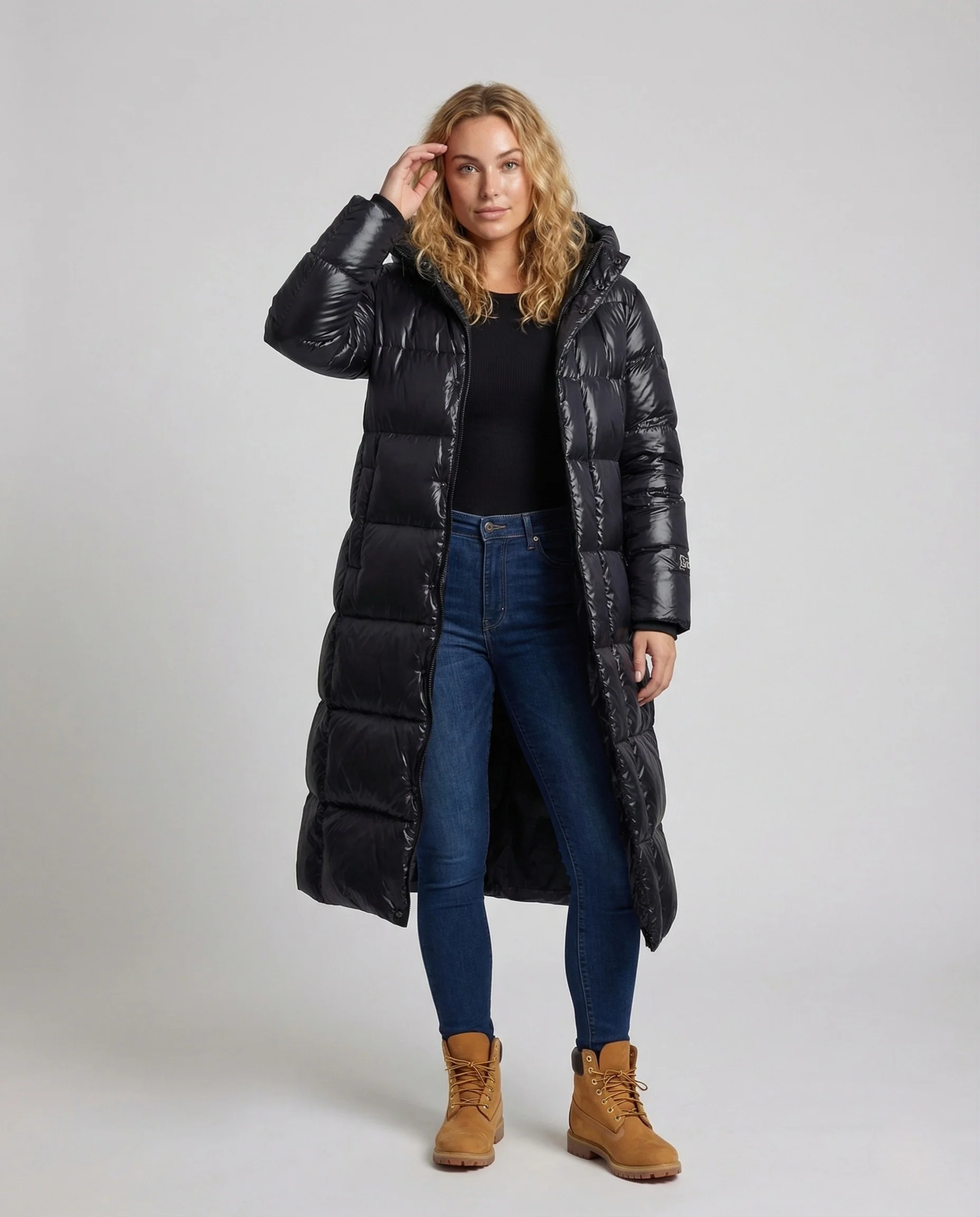 Damen Daunen-Wintermantel mit warmer Polsterung & langem Schnitt | Heidi-Mode