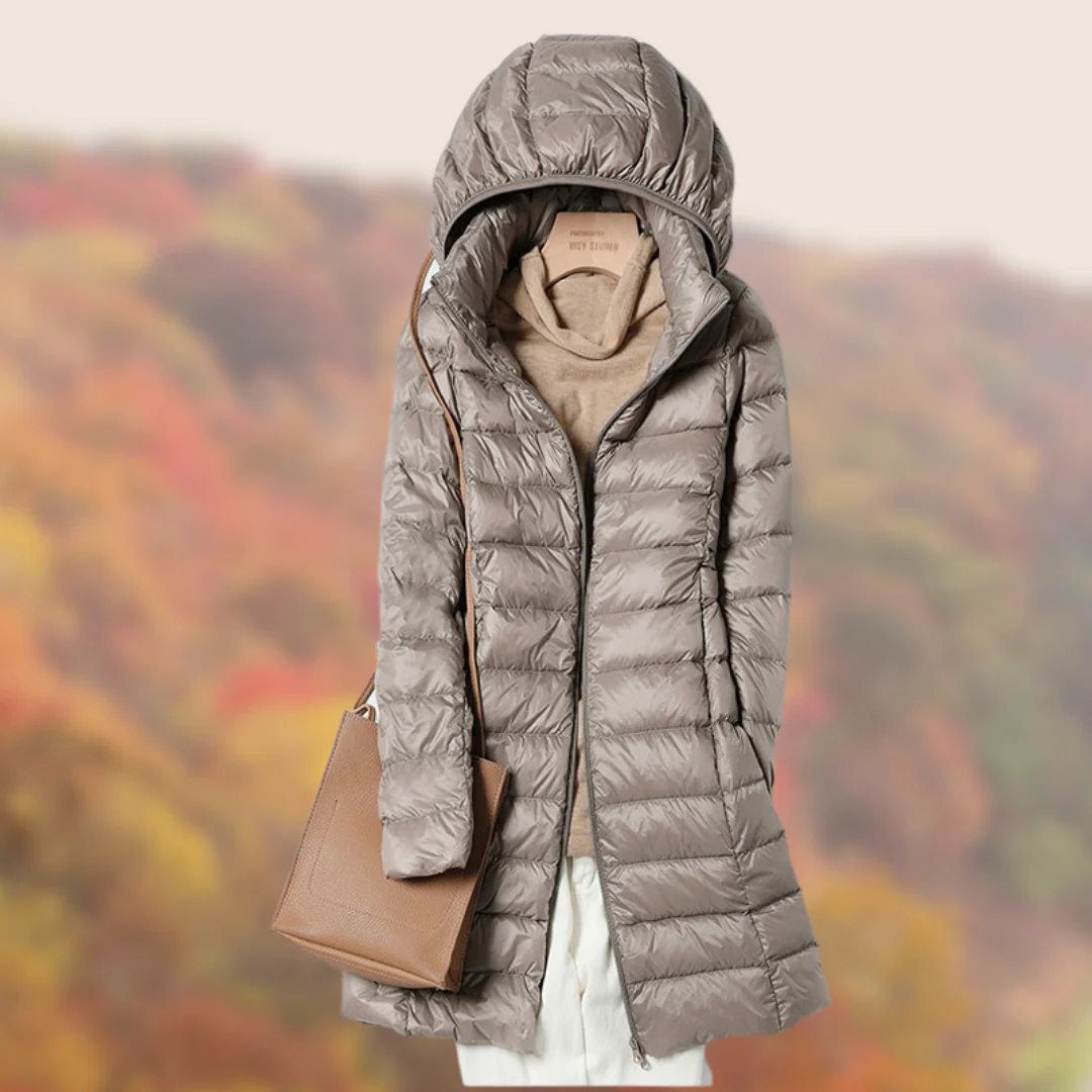 Heidi-Mode | Daunenjacke Ultraleichte Übergangsjacke für Frauen mit Kapuze - Image 3