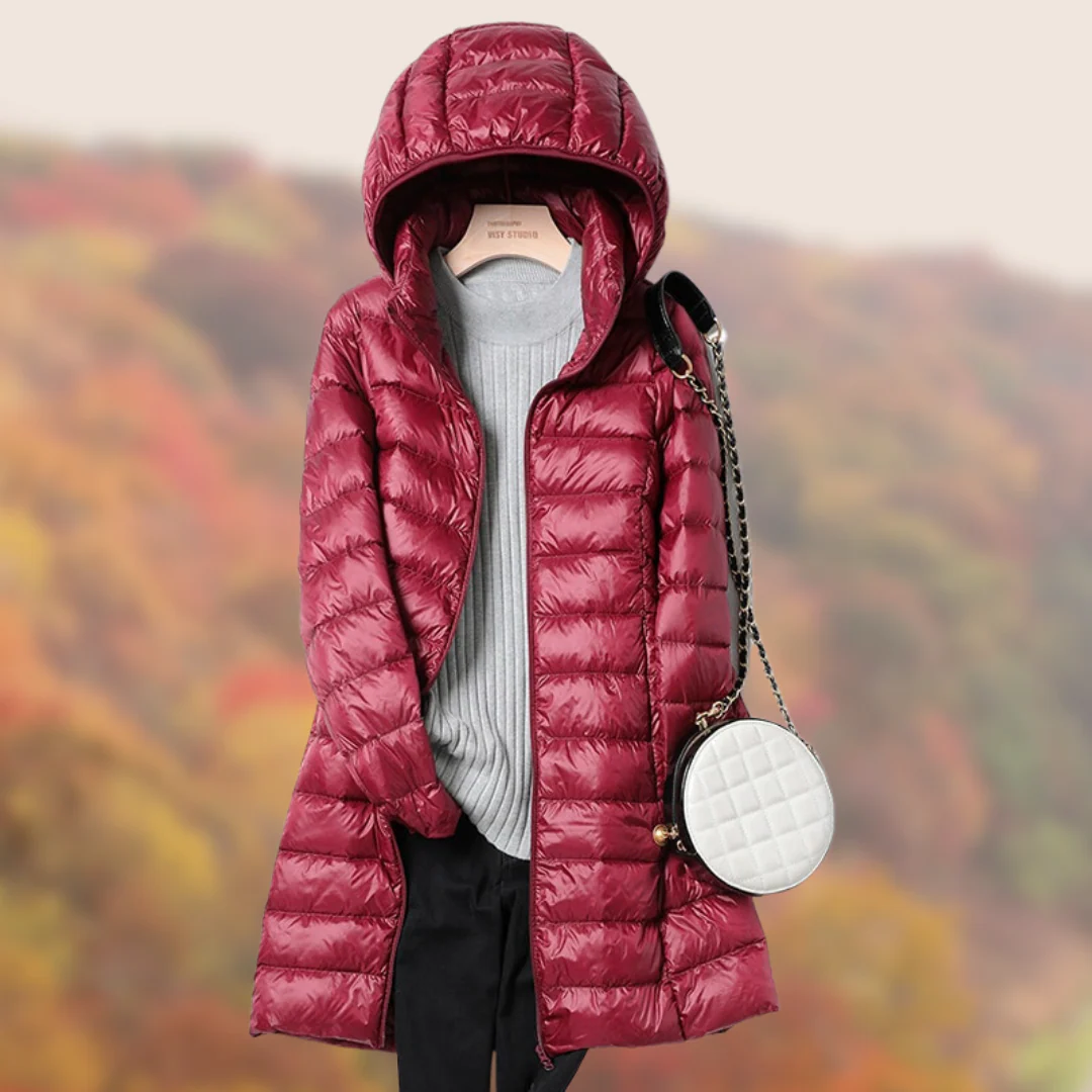 Heidi-Mode | Daunenjacke Ultraleichte Übergangsjacke für Frauen mit Kapuze - Image 6