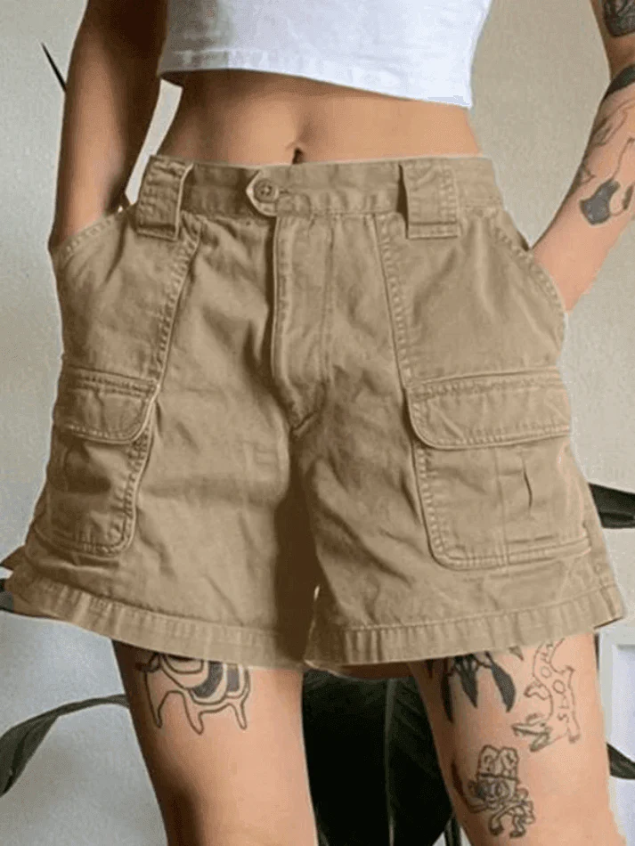 Heidi-Mode | Denim Gerade Bein Cargo Shorts - Image 9