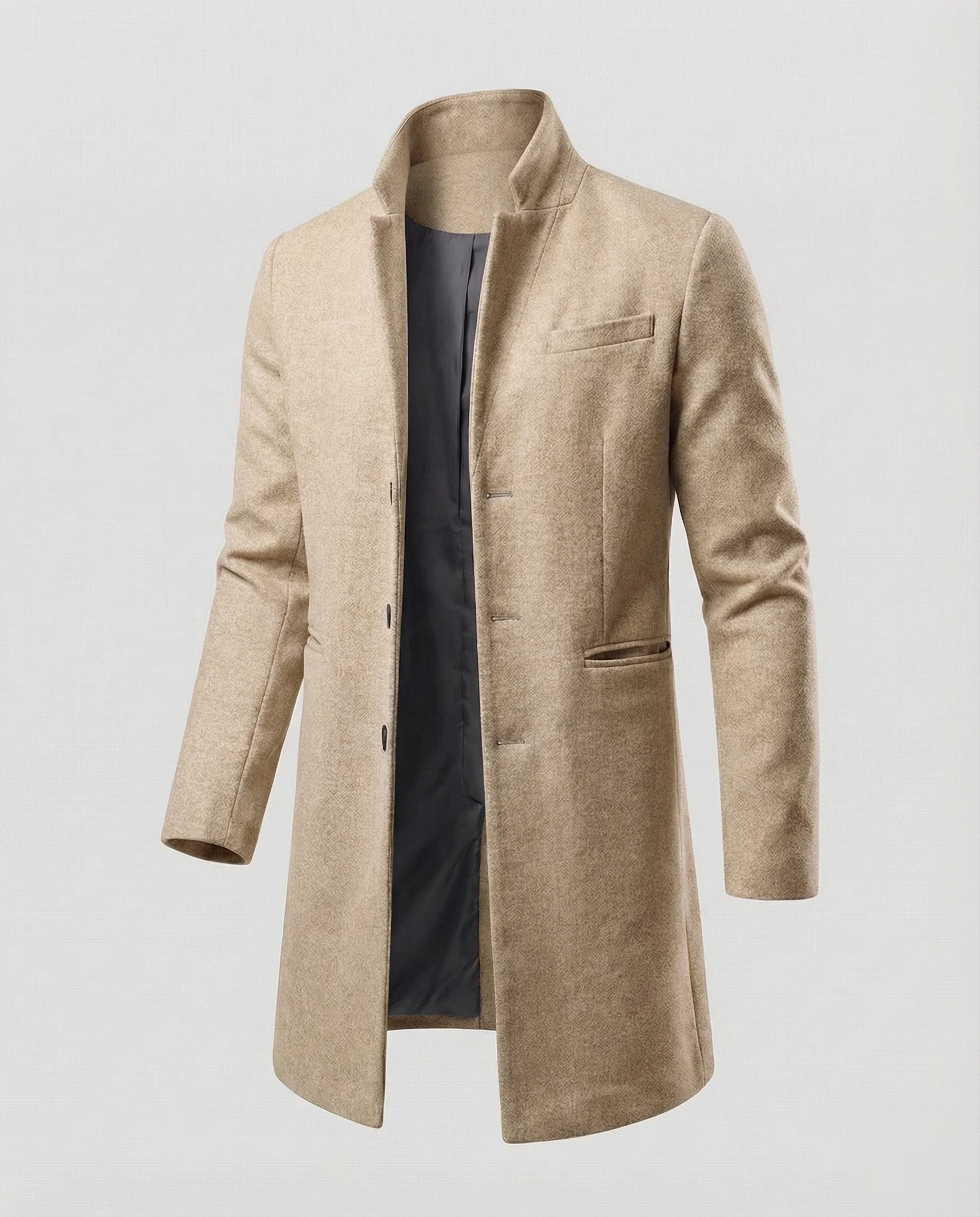 Herren Mid-Length Mantel mit Schmaler Silhouette & Stehkragen | Heidi-Mode - Image 7