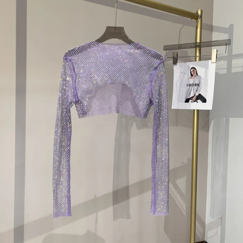 Heidi-Mode | Diamant Langarm Netzoberteil