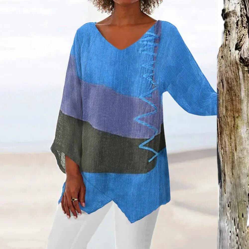 Heidi-Mode | Dreifarbig Stilvolle Bluse - Image 3