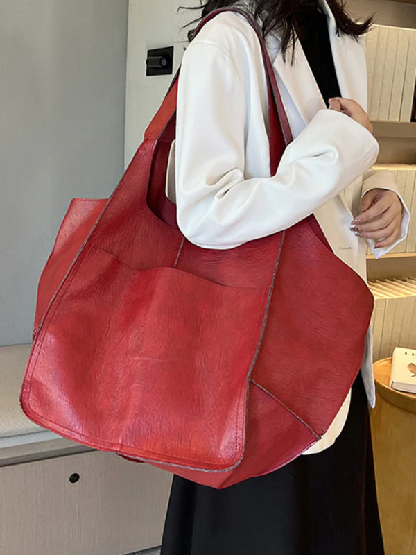 Heidi-Mode | Einfach Große Tasche Weiches Leder Große Kapazität Ein Schulter Tragbare Tote Tasche