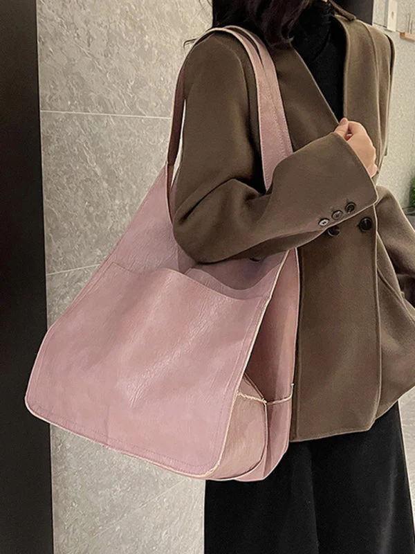 Heidi-Mode | Einfach Große Tasche Weiches Leder Große Kapazität Ein Schulter Tragbare Tote Tasche - Image 12