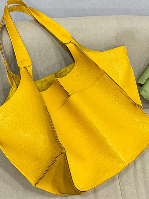 Heidi-Mode | Einfach Große Tasche Weiches Leder Große Kapazität Ein Schulter Tragbare Tote Tasche - Image 31
