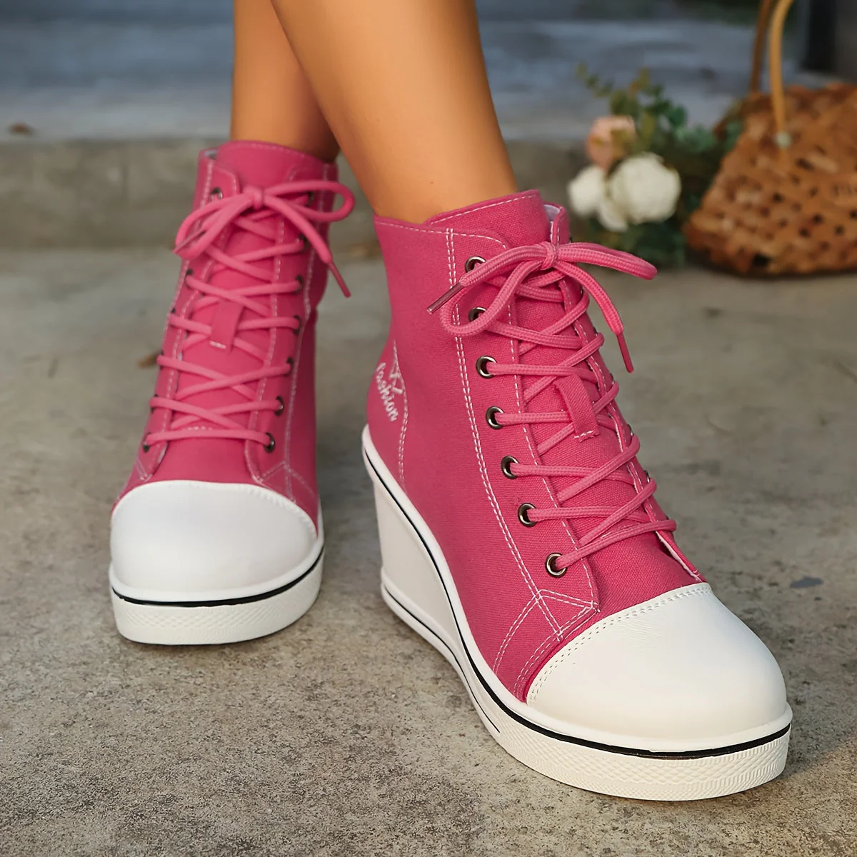 Heidi-Mode | Einfache Canvas Stiefeletten mit Liebesmotiv - Image 8