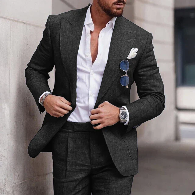 Heidi-Mode | Einfacher Business Blazer und Hose Satz für Herren - Image 12