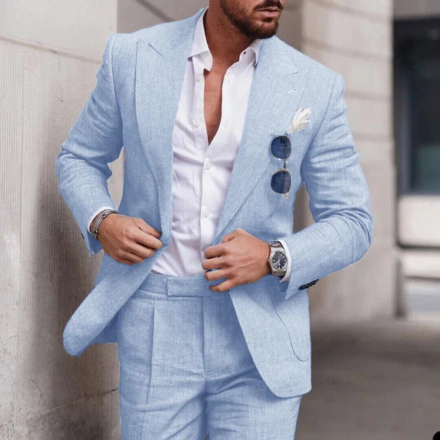 Heidi-Mode | Einfacher Business Blazer und Hose Satz für Herren - Image 14