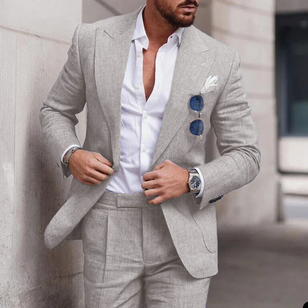 Heidi-Mode | Einfacher Business Blazer und Hose Satz für Herren - Image 16