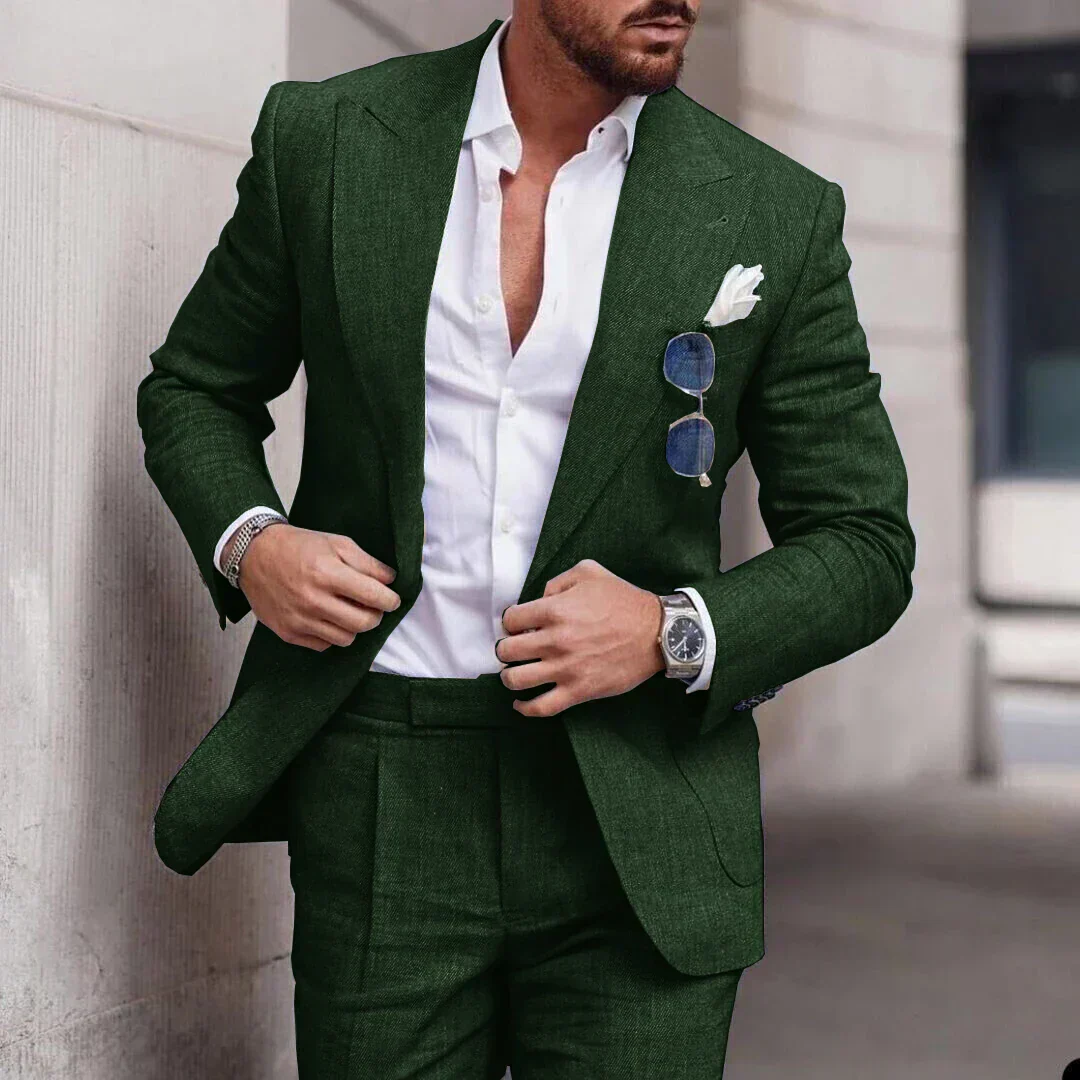 Heidi-Mode | Einfacher Business Blazer und Hose Satz für Herren - Image 2