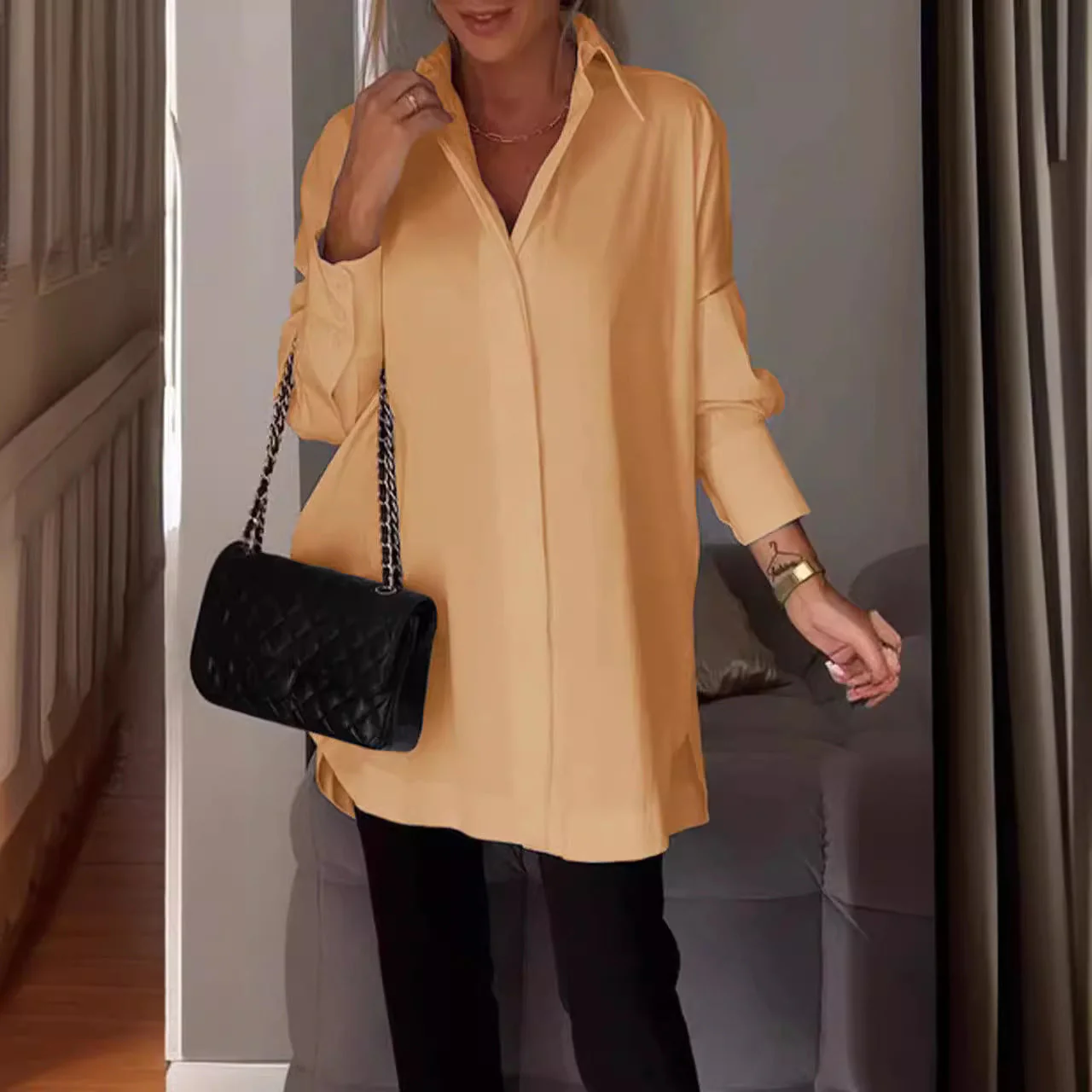 Heidi-Mode | Einfacher Pullover Langarmshirt - Image 8