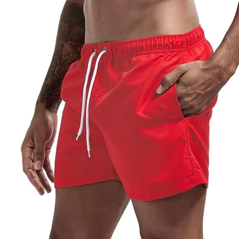 Heidi-Mode | Einfarbige Herrenstrandshorts Schnelltrocknend - Image 5