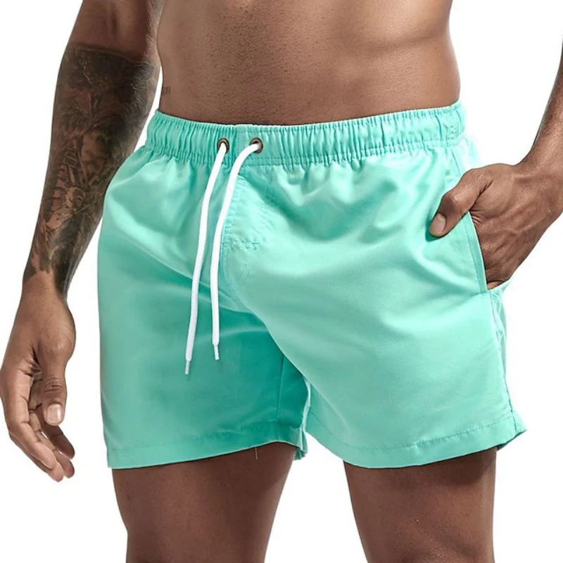 Heidi-Mode | Einfarbige Herrenstrandshorts Schnelltrocknend - Image 6