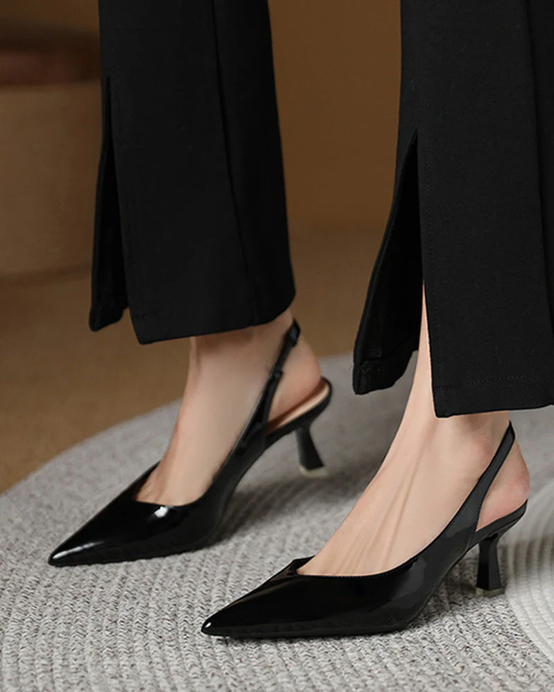 Heidi-Mode | Einfarbige, Temperamentvolle High Heels mit Spitzer Zehenpartie - Image 7