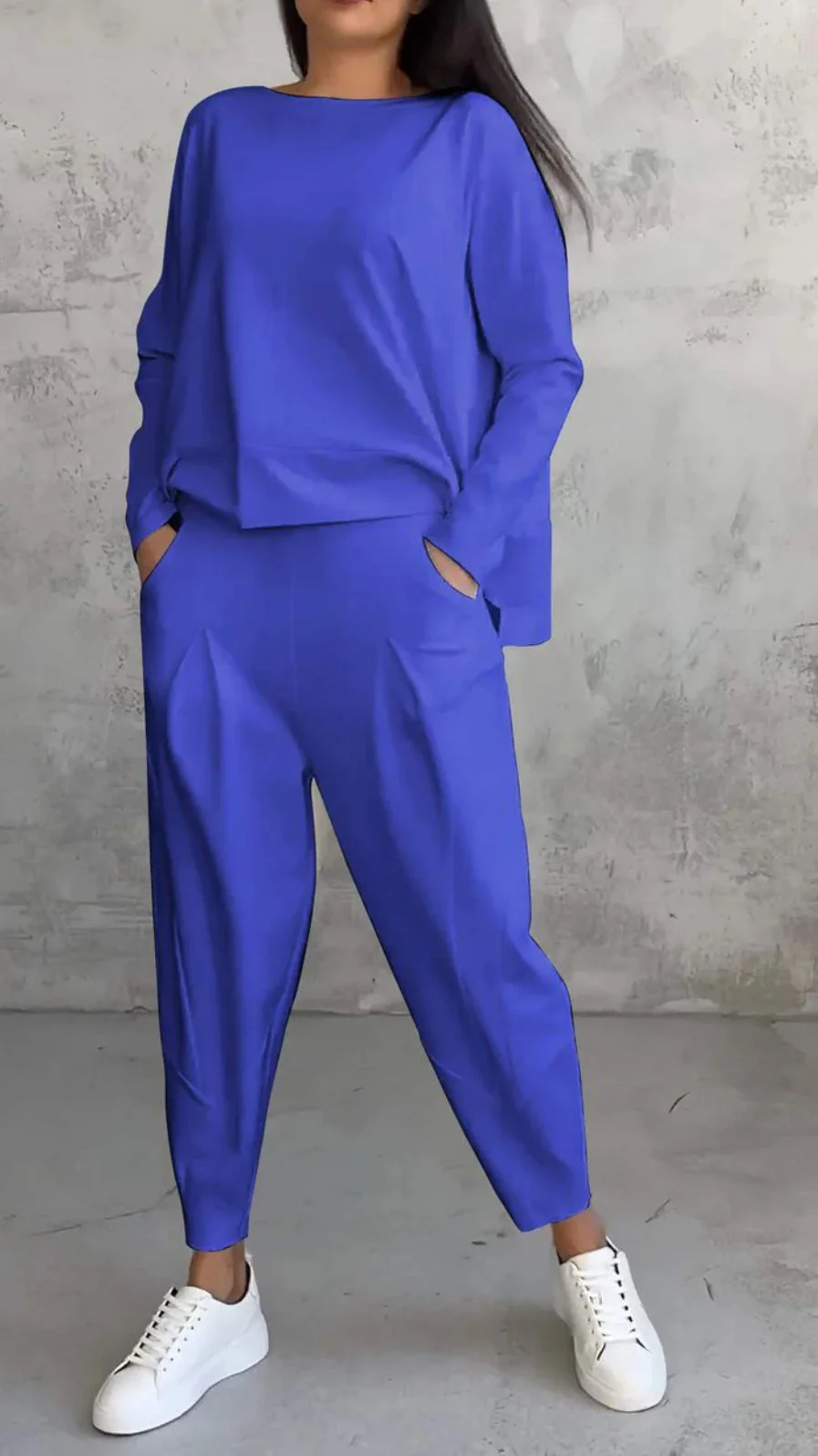 Heidi-Mode | Einfarbiges Slim-Fit Hosenanzug mit Rundhalsausschnitt - Image 9
