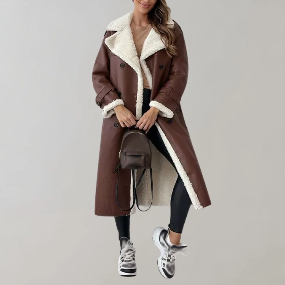 Heidi-Mode | Einreihiger Wintermantel Aus Weichem Leder - Image 6