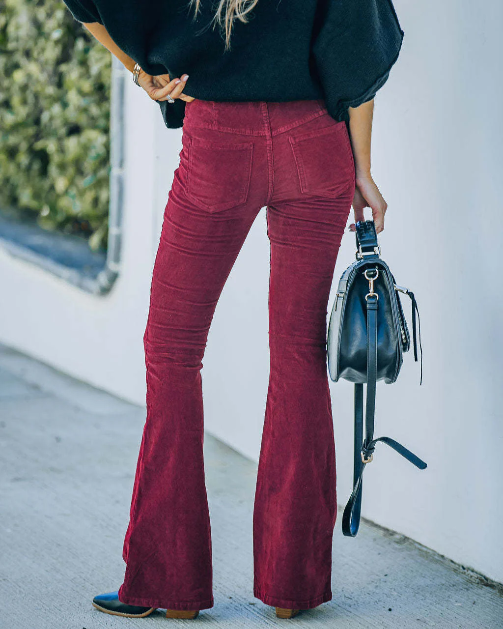 Heidi-Mode | Elastische Taille Lässige Hose Schlanke Ausgestellte Hose - Image 6