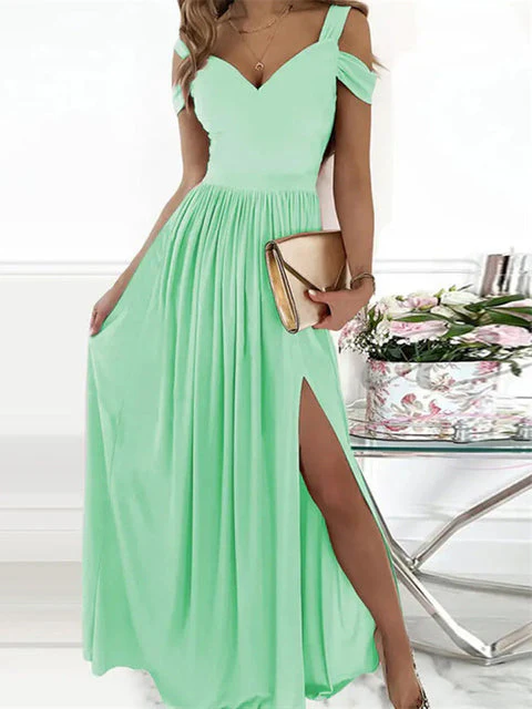 Heidi-Mode | Elegantes Off-Shoulder Büro Damen Langes Kleid - Image 15