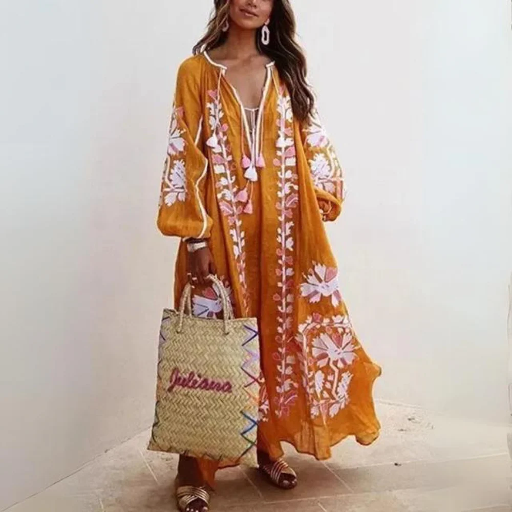 Heidi-Mode | Elegantes Bohemian Langkleid