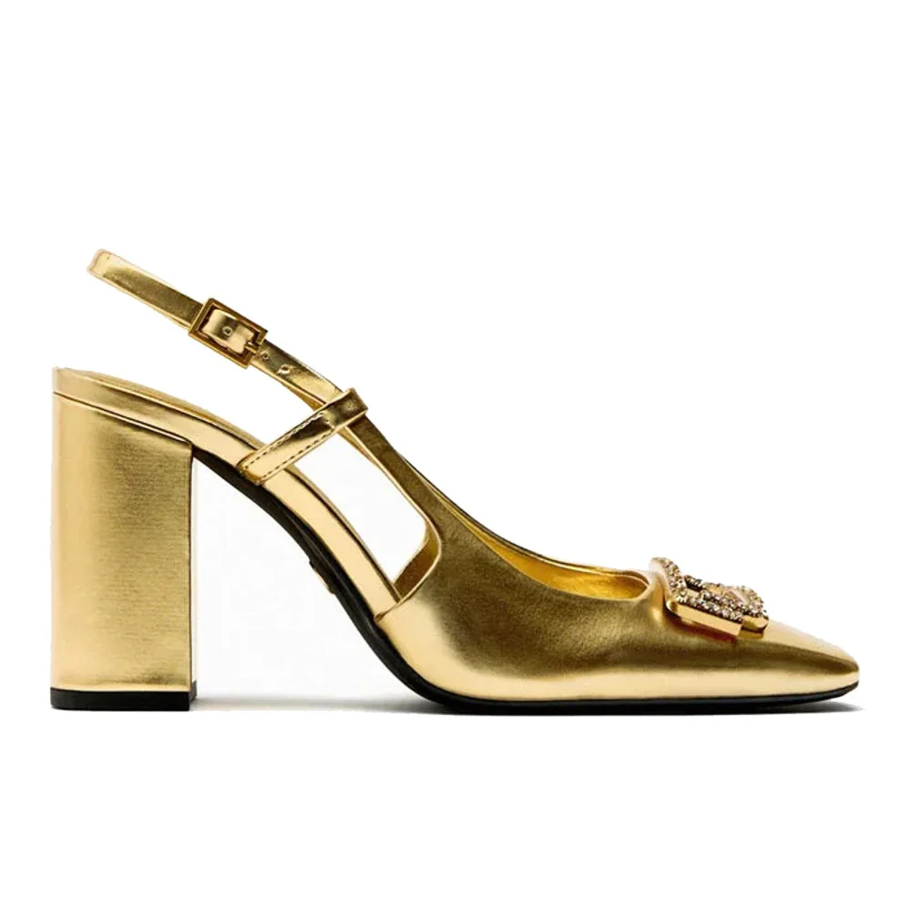 Heidi-Mode | Elegante Damen Sling Back Schuhe Moderne Büro High Heels - Image 2