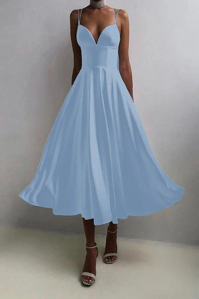 Heidi-Mode | Elegantes Midi-Kleid mit Spaghettiträgern für Besondere Anlässe - Image 5