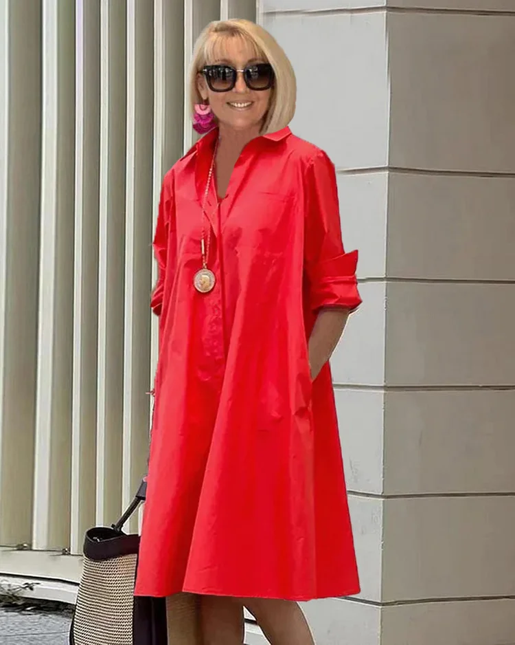 Heidi-Mode | Elegantes Mittelanges Kleid für Damen - Stilvolles Midi Kleid - Image 2