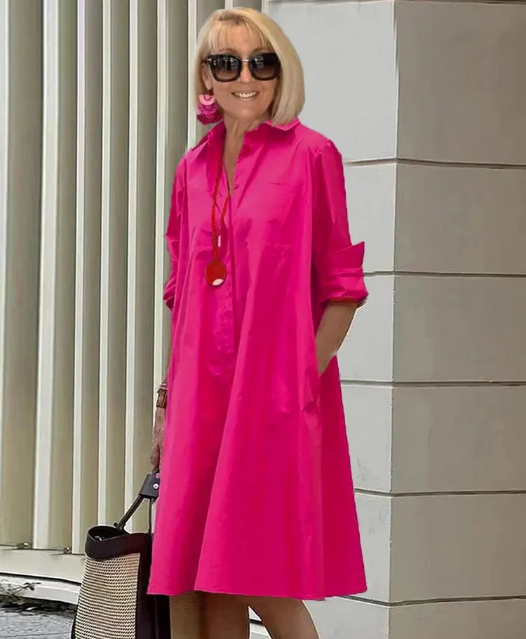 Heidi-Mode | Elegantes Mittelanges Kleid für Damen - Stilvolles Midi Kleid - Image 4