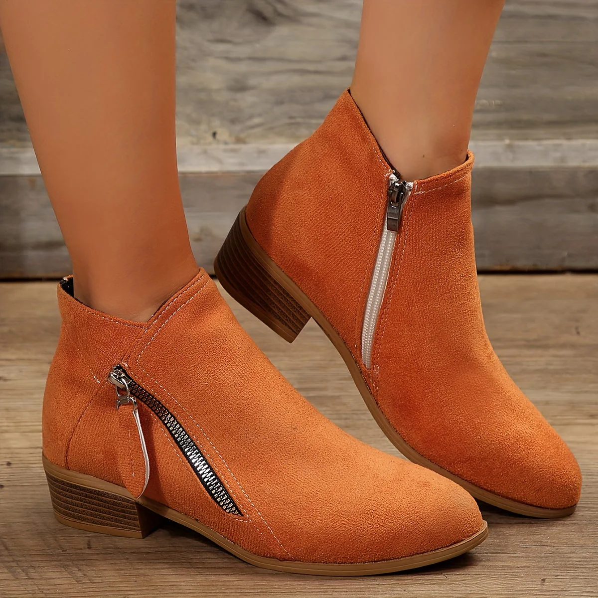 Heidi-Mode | Elegante Spitze Stiefeletten mit Absatz und Reißverschluss - Image 9
