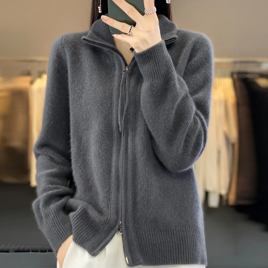 Heidi-Mode | Eleganter und Bequemer Reißverschluss-Cardigan - Image 4