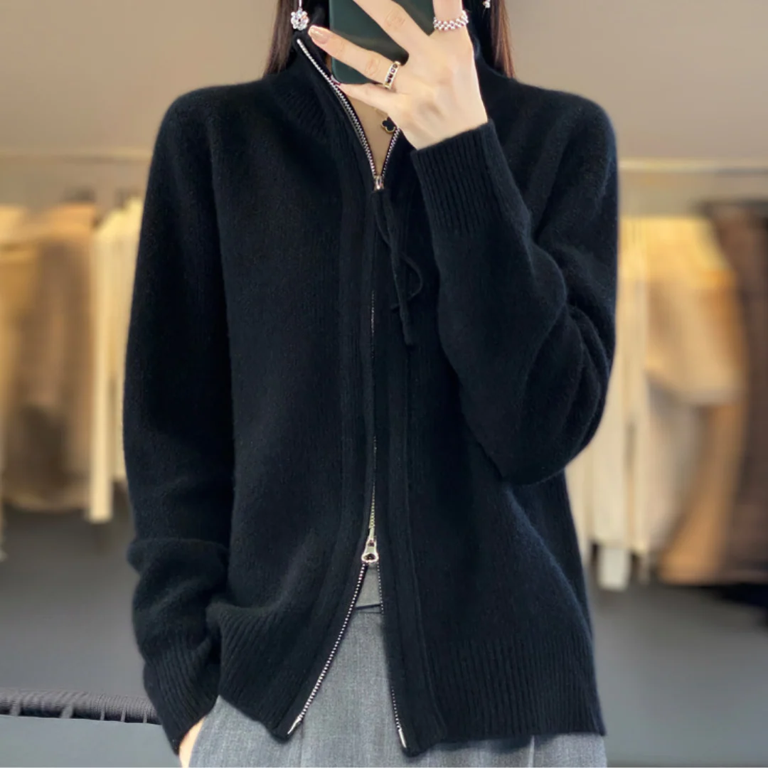 Heidi-Mode | Eleganter und Bequemer Reißverschluss-Cardigan - Image 5