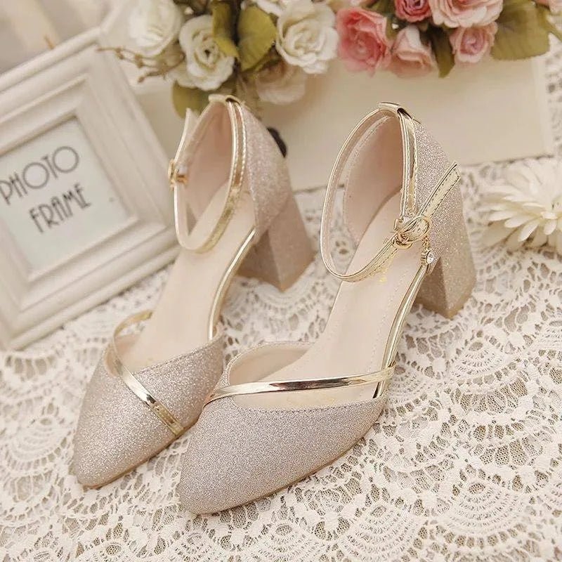 Heidi-Mode | Elegante Blockabsatzschuhe für Frauen Knöchelriemen - Image 4