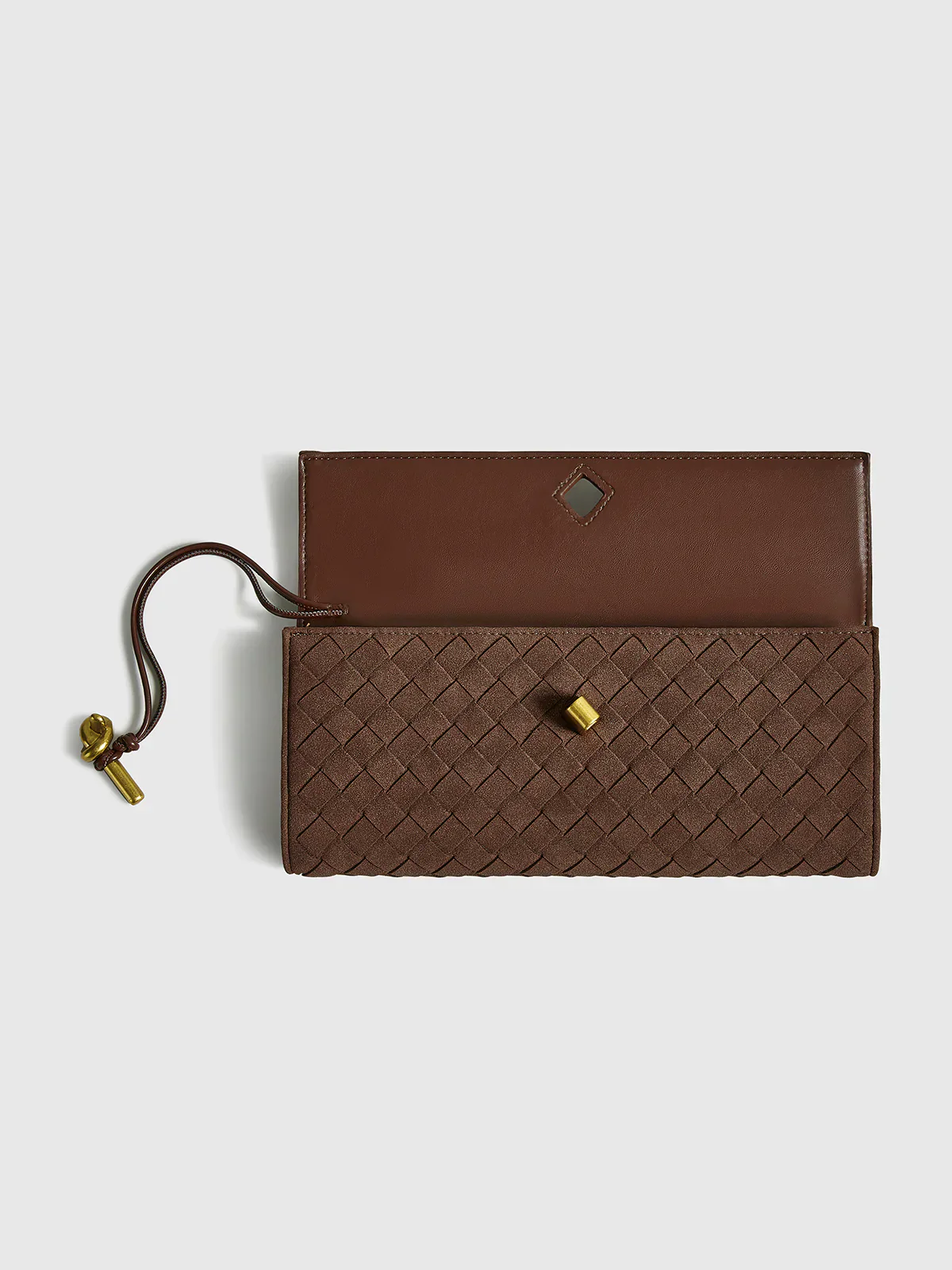 Heidi-Mode | Elegante Braune Gewebte Clutch - Image 4