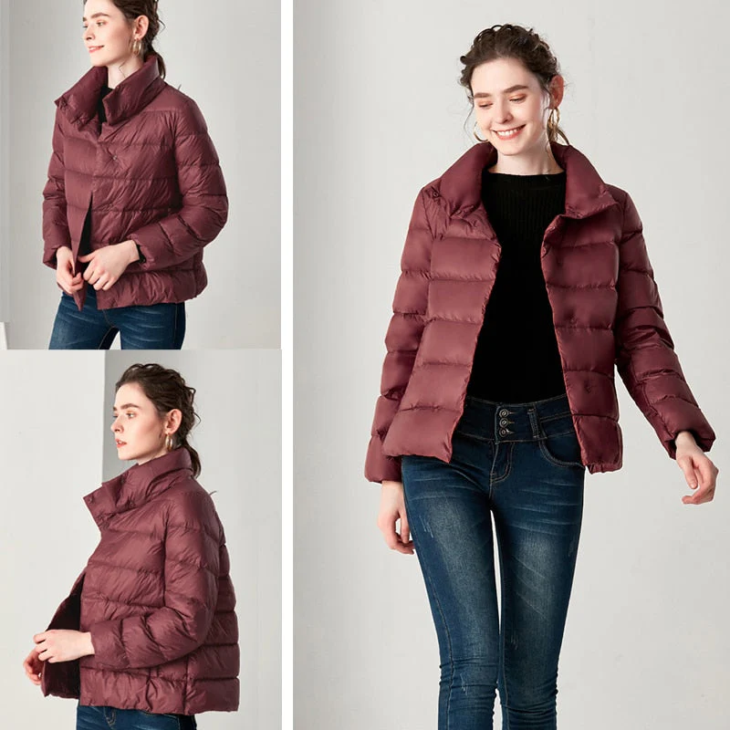 Heidi-Mode | Elegant Ultra Leichte Daunenjacke Plus