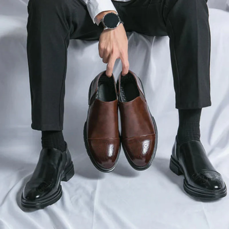 Heidi-Mode | Elegante Herrenschuhe Klassische Slipper Anzugschuhe mit Eleganter Verarbeitung - Image 3