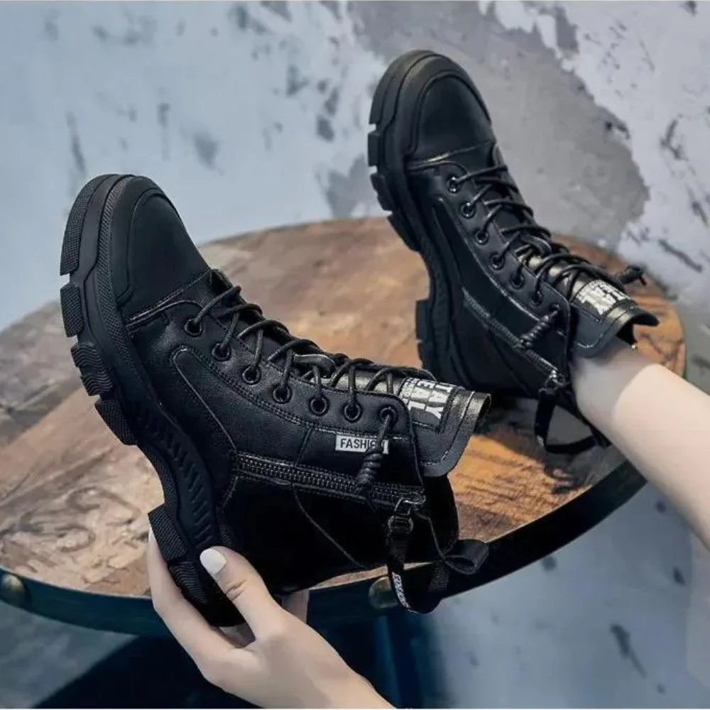 Heidi-Mode | Elegante High-Top-Sneakerstiefel mit Reißverschluss - Image 10