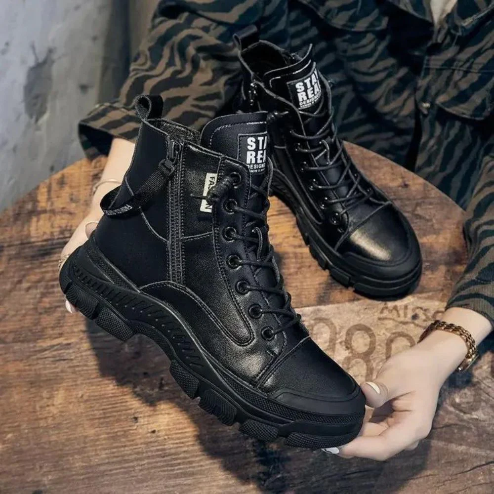 Heidi-Mode | Elegante High-Top-Sneakerstiefel mit Reißverschluss - Image 12