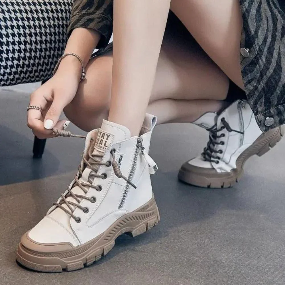 Heidi-Mode | Elegante High-Top-Sneakerstiefel mit Reißverschluss - Image 17