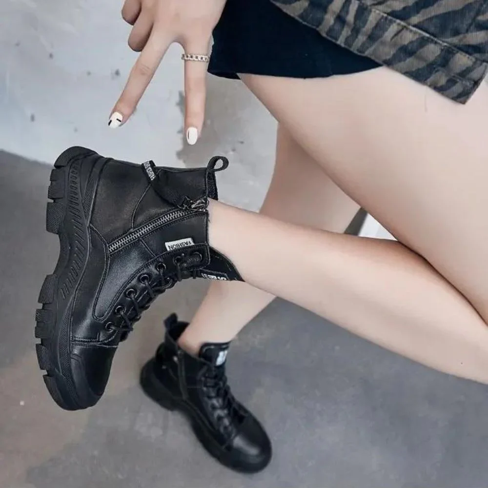 Heidi-Mode | Elegante High-Top-Sneakerstiefel mit Reißverschluss - Image 19