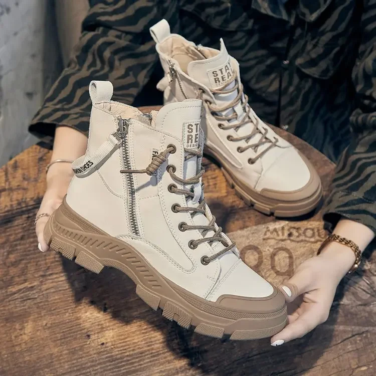Heidi-Mode | Elegante High-Top-Sneakerstiefel mit Reißverschluss - Image 4