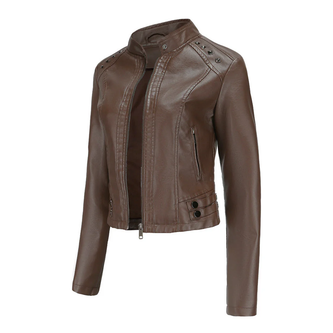Heidi-Mode | Elegante Lederjacke mit Einzigartigen Details für Damen - Image 4