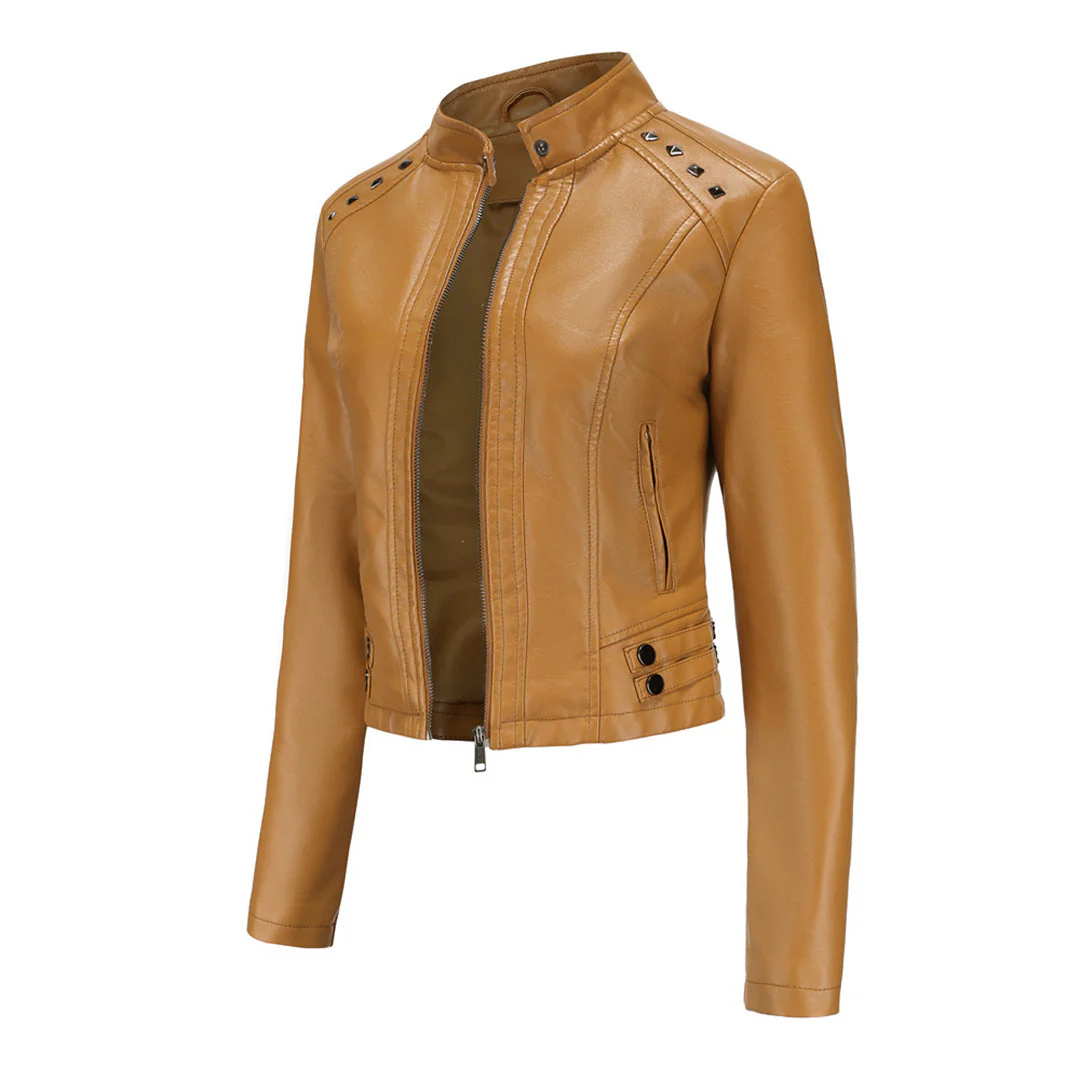 Heidi-Mode | Elegante Lederjacke mit Einzigartigen Details für Damen - Image 5
