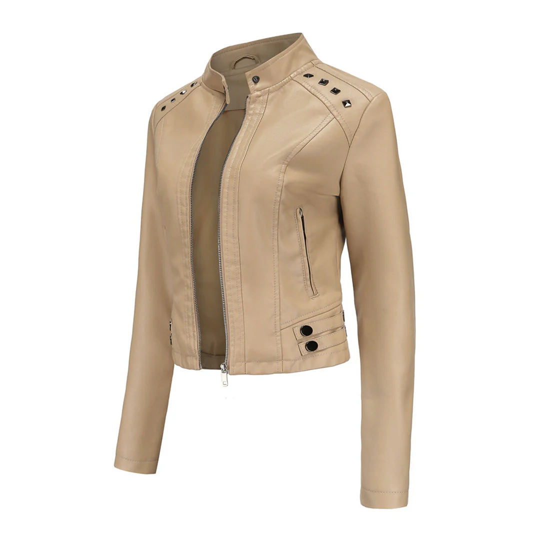 Heidi-Mode | Elegante Lederjacke mit Einzigartigen Details für Damen - Image 6