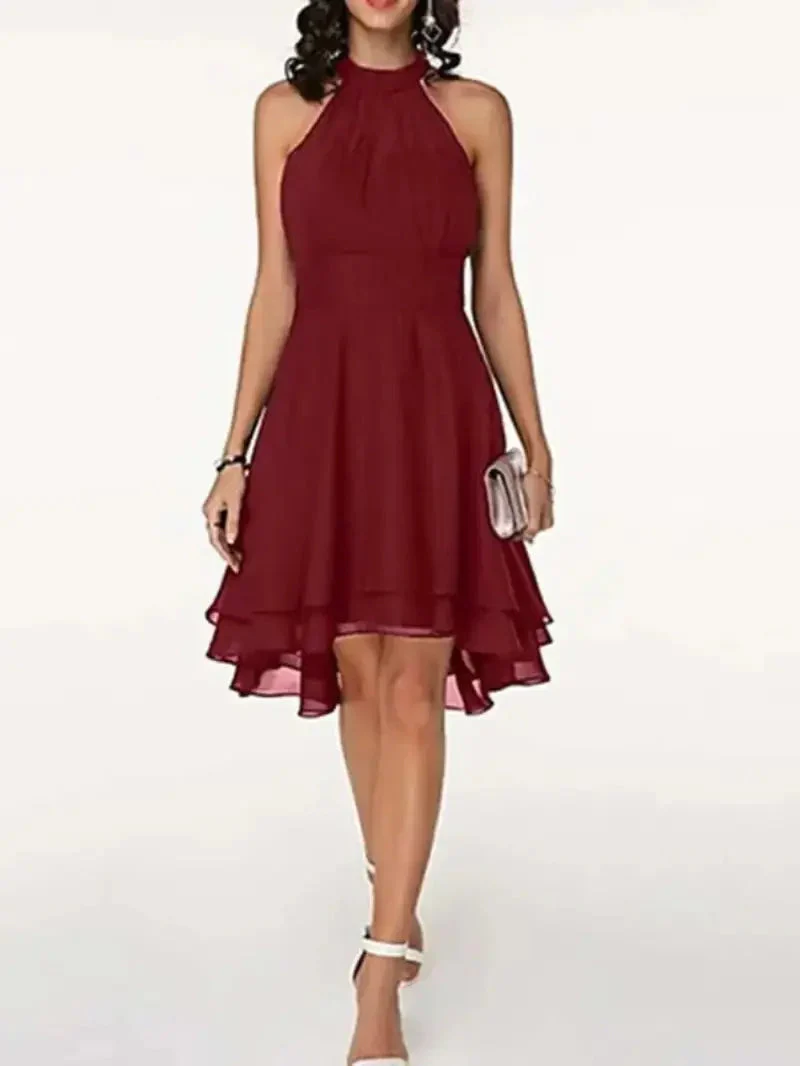 Heidi-Mode | Elegante Ärmelloses Chiffon Kleid - Image 2