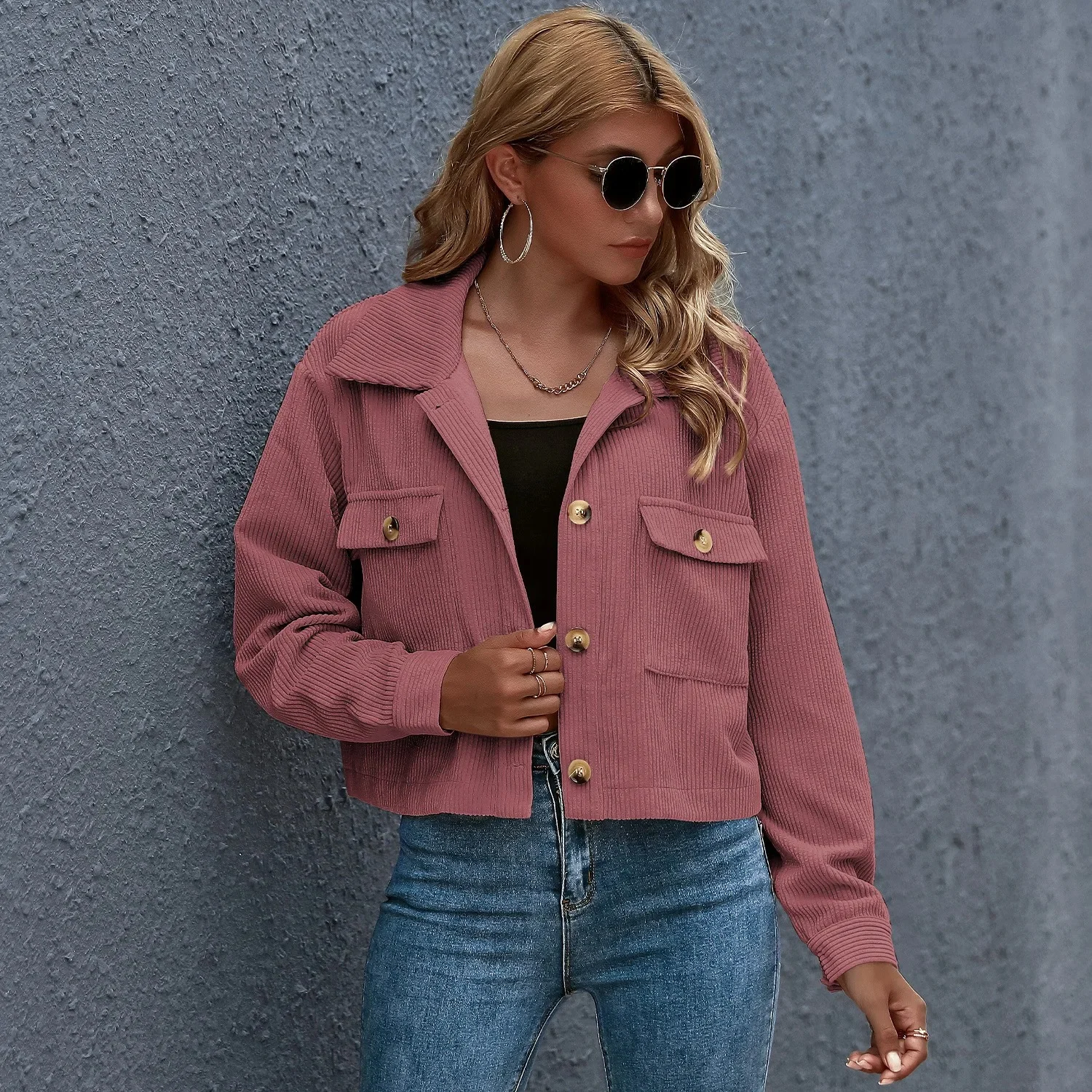 Heidi-Mode | Elegante Rosa Damen Sommerjacke mit Drehkragen - Image 6