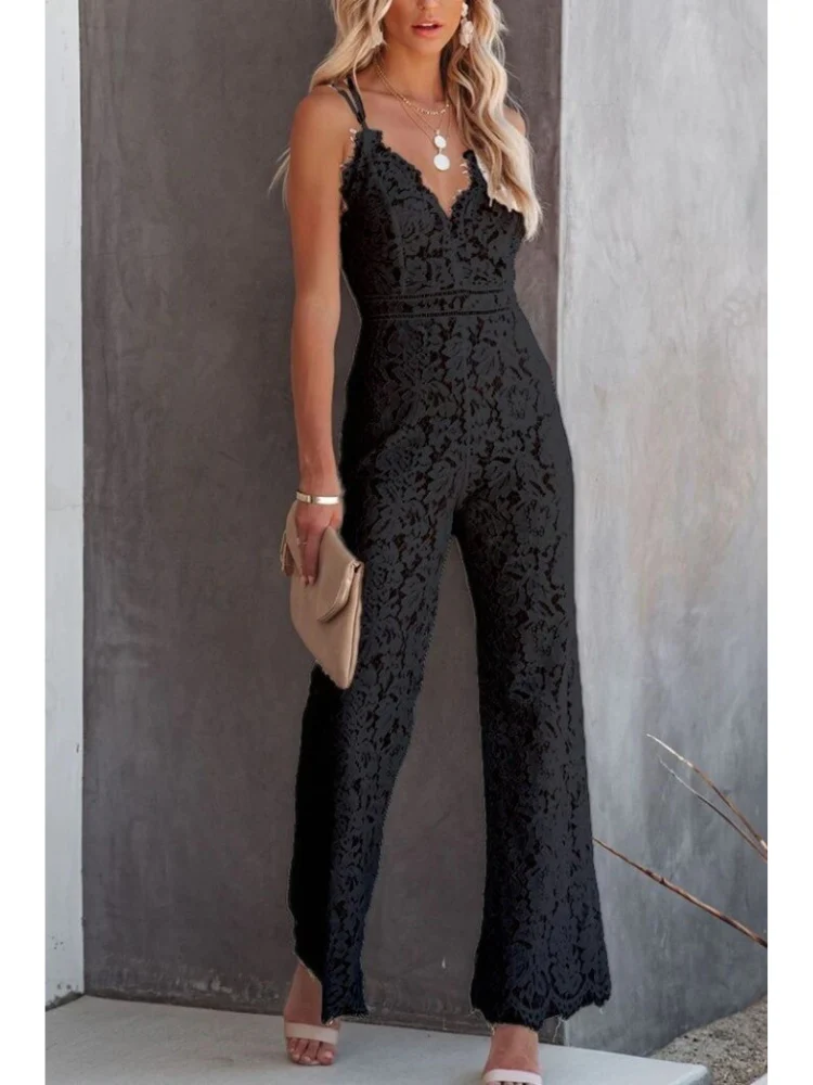 Heidi-Mode | Eleganter Spitzen-Jumpsuit für Damen Luxuriös und Raffiniert - Image 4