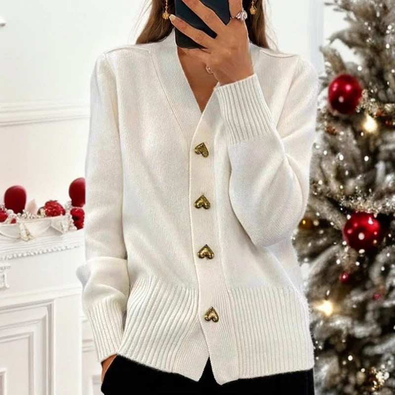 Heidi-Mode | Elegante Strickjacke mit Herzknöpfen - Image 6