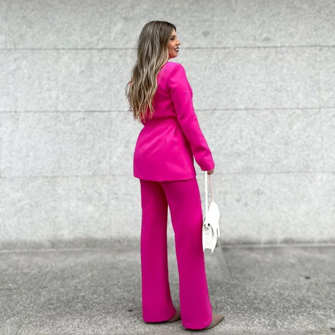 Heidi-Mode | Eleganter Blazer mit Gürtel und Passender Hose - Image 2