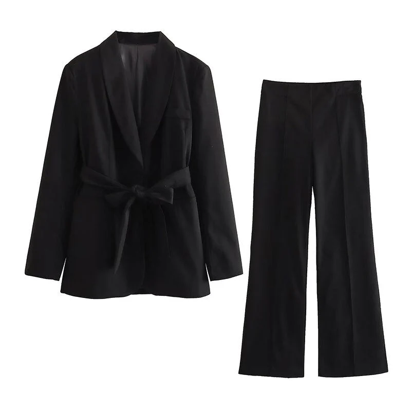 Heidi-Mode | Eleganter Blazer mit Gürtel und Passender Hose - Image 5