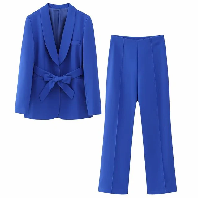 Heidi-Mode | Eleganter Blazer mit Gürtel und Passender Hose - Image 6